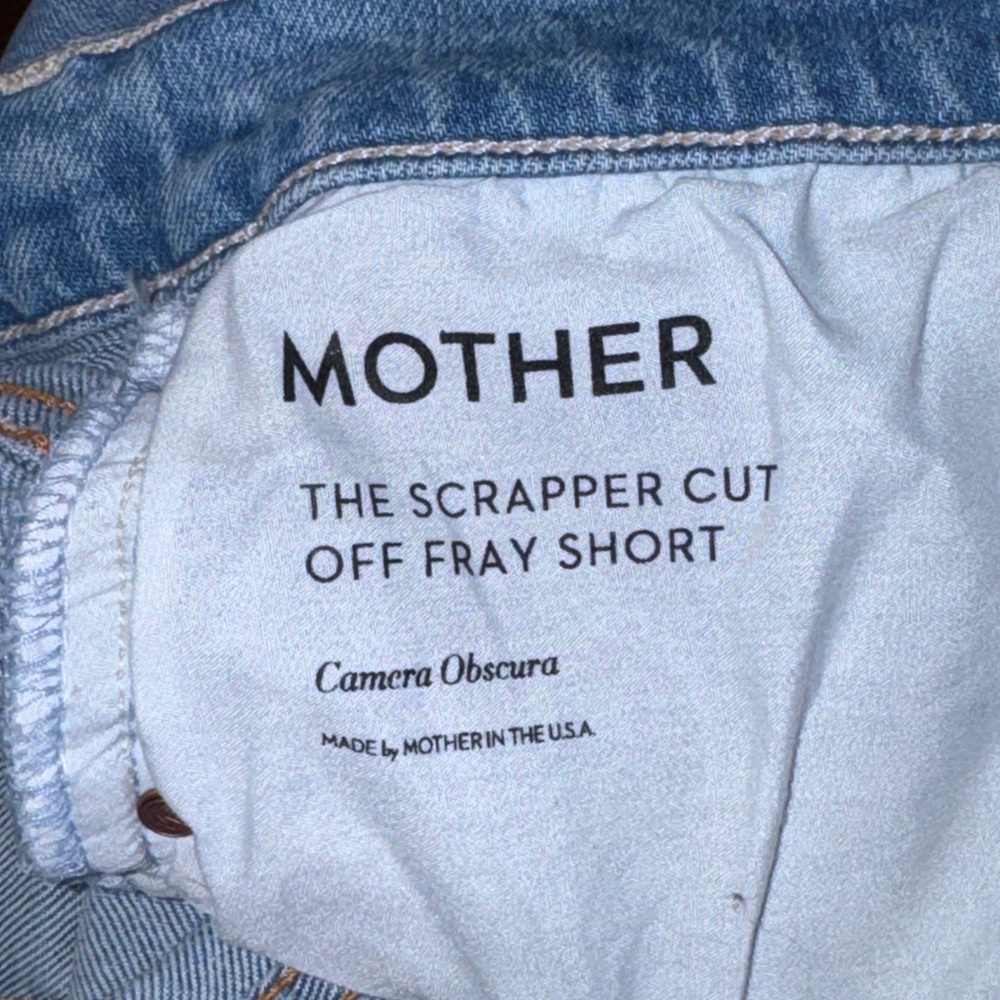 MOTHER The Scrapper Cut Off Fray Short Camera Obscura Denim Shorts Women’s 33 - Picture 10 of 13